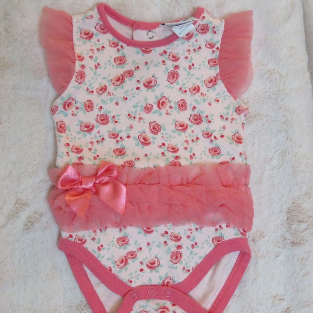 KYLE & DEENA - GIRLS RUFFLED ROMPER - 0/3 MOS.